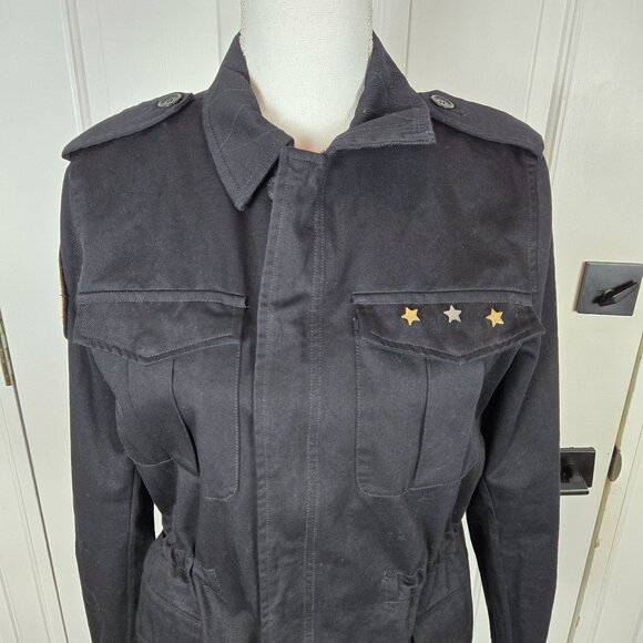 Zadig & Voltaire Kayak Mili Skull Jacket Small Black Goth Grunge Utility - Picture 15 of 16